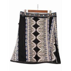 Arena Ibiza Snap Button Reversible Floral Geometric Skirt OS/ One Size Festival